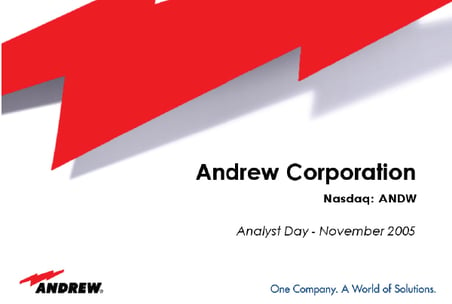 Andrew Investor Day